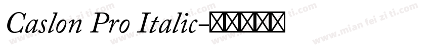 Caslon Pro Italic字体转换